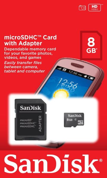 Cartão de Memória Sandisk 8G